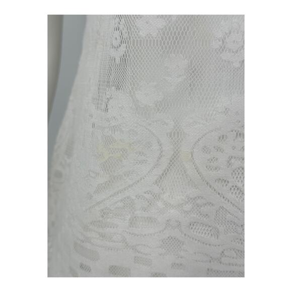 Cabi Top Women XS White Prudence Sleeveless Popover Lace Boho Sheer Fairy Spring - Picture 10 of 10